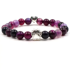 Pet Footprint Stone Bracelets