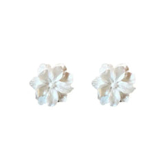 White Flower Earrings