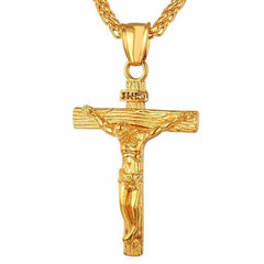 Gold Jesus on the Cross Necklace