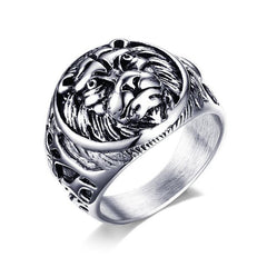 Mens New Fashion Domineering Lion Head Ring