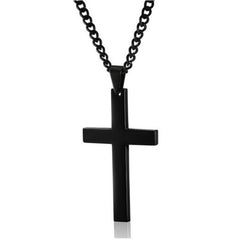 Black chain and Cross Necklace