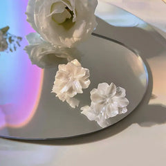 White Flower Earrings