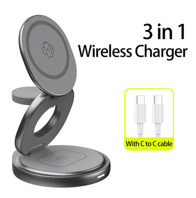 Gray 3 In 1 Wireless Charger